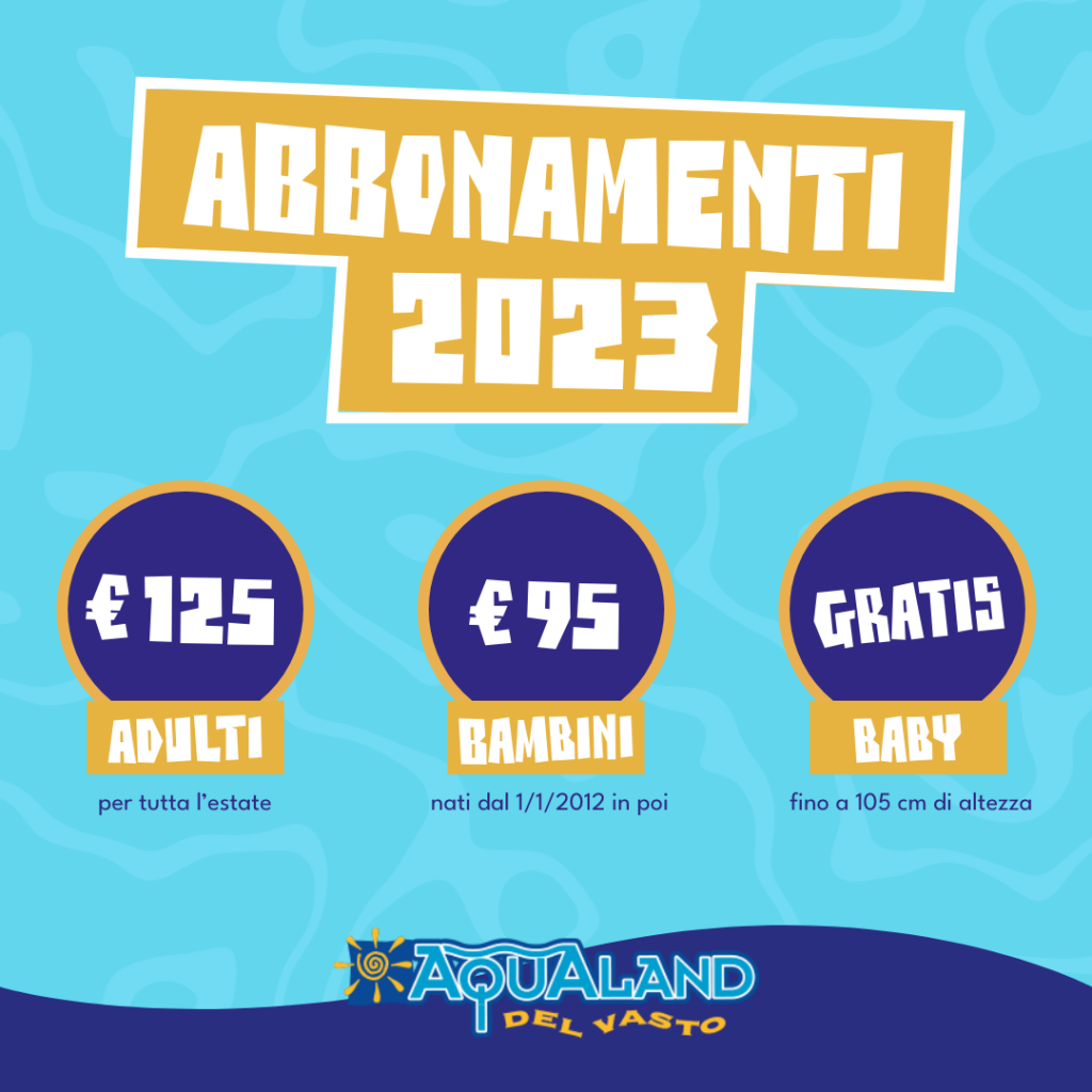 abbonamento stagionale aqualand 2023 parco acquatico